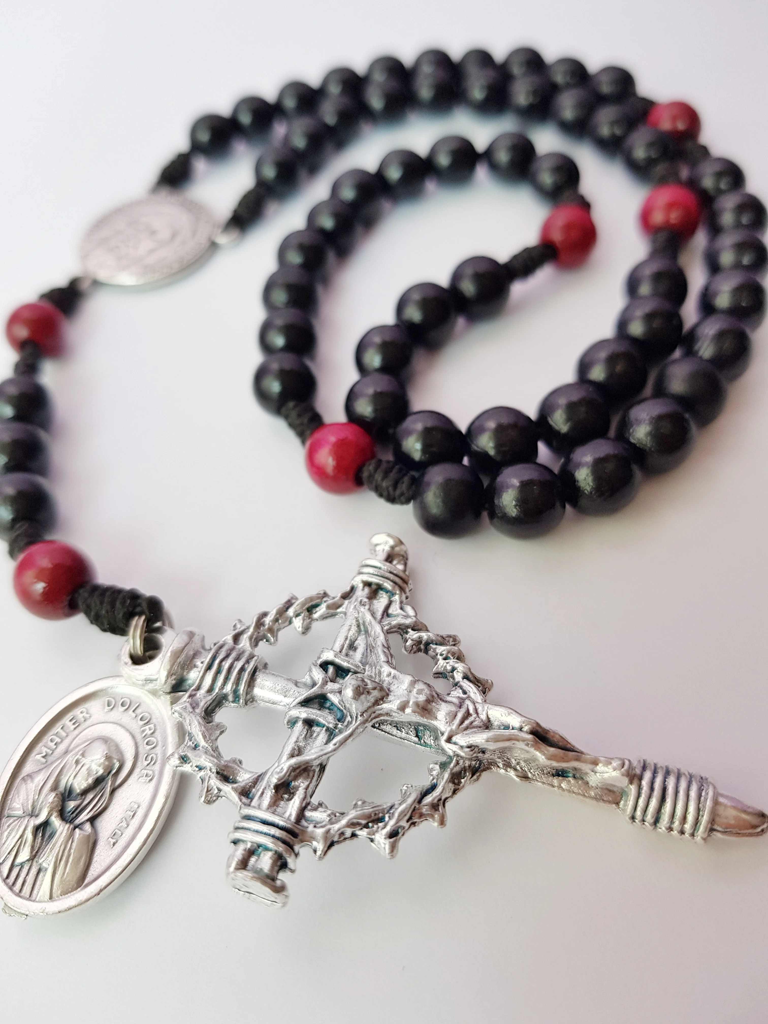 Fastenzeit Rosenkranz schwarz/rot - Image 4