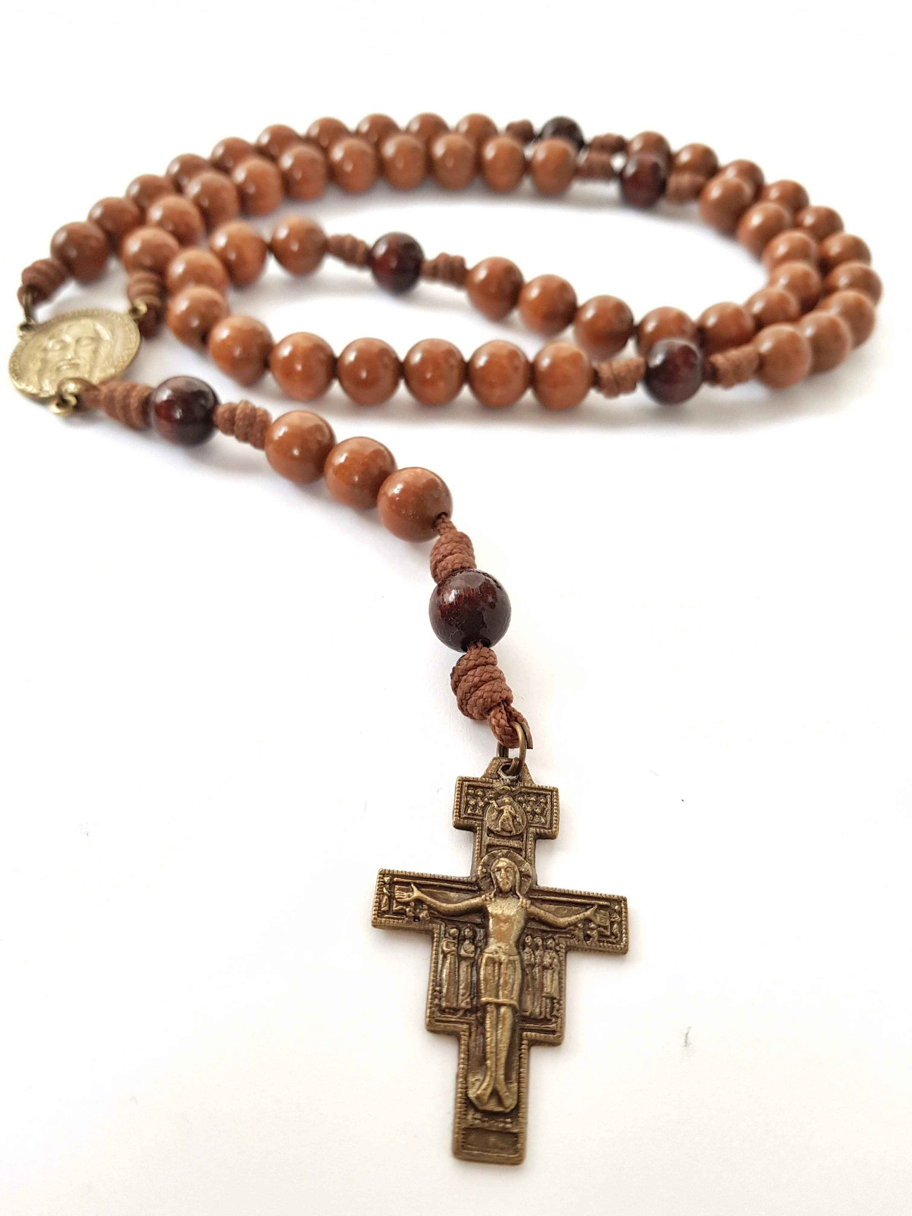 Rosenkranz Franz von Assisi Holzperlen braun - Image 4
