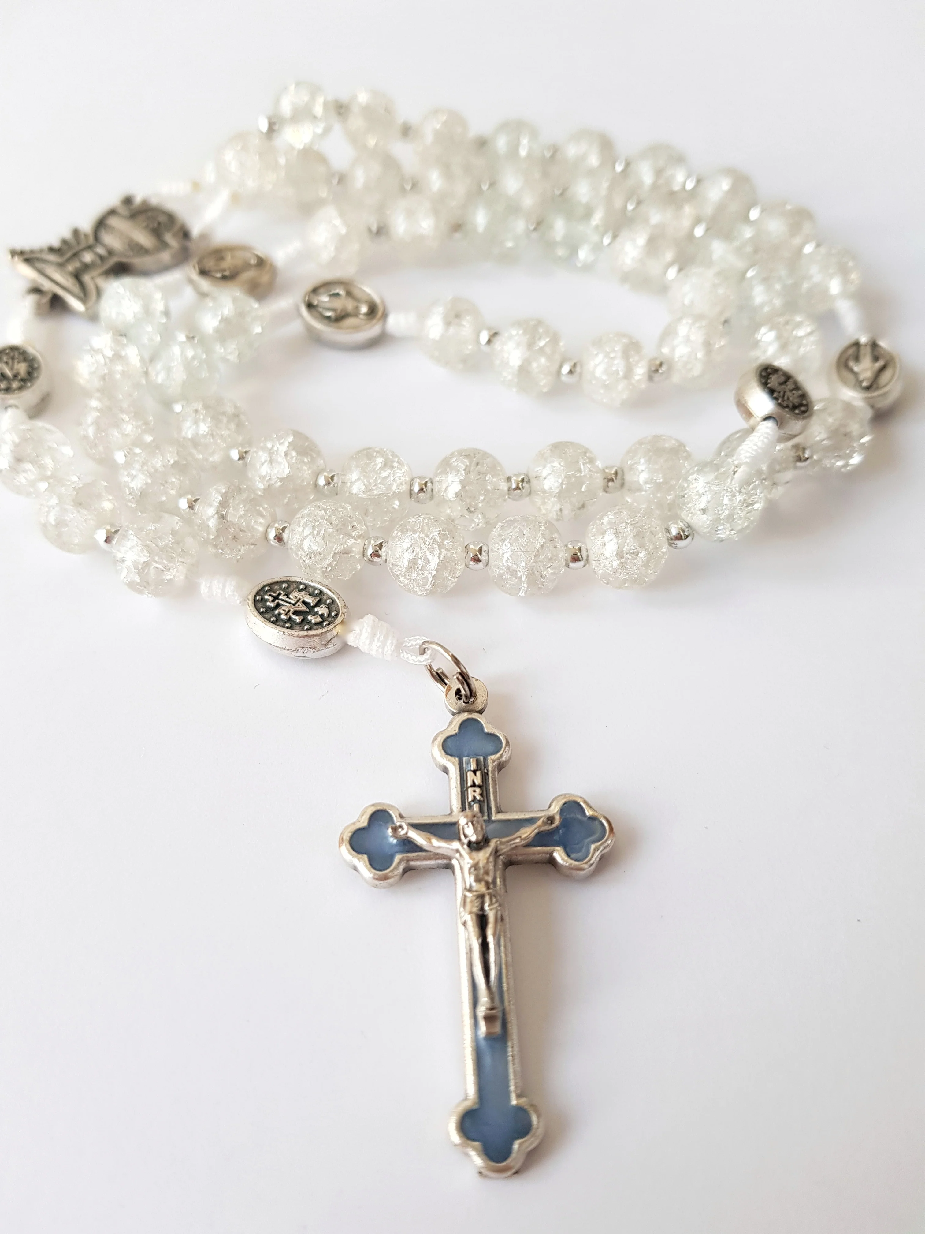 Rosenkranz Glasperlen kristall transparent - Image 3