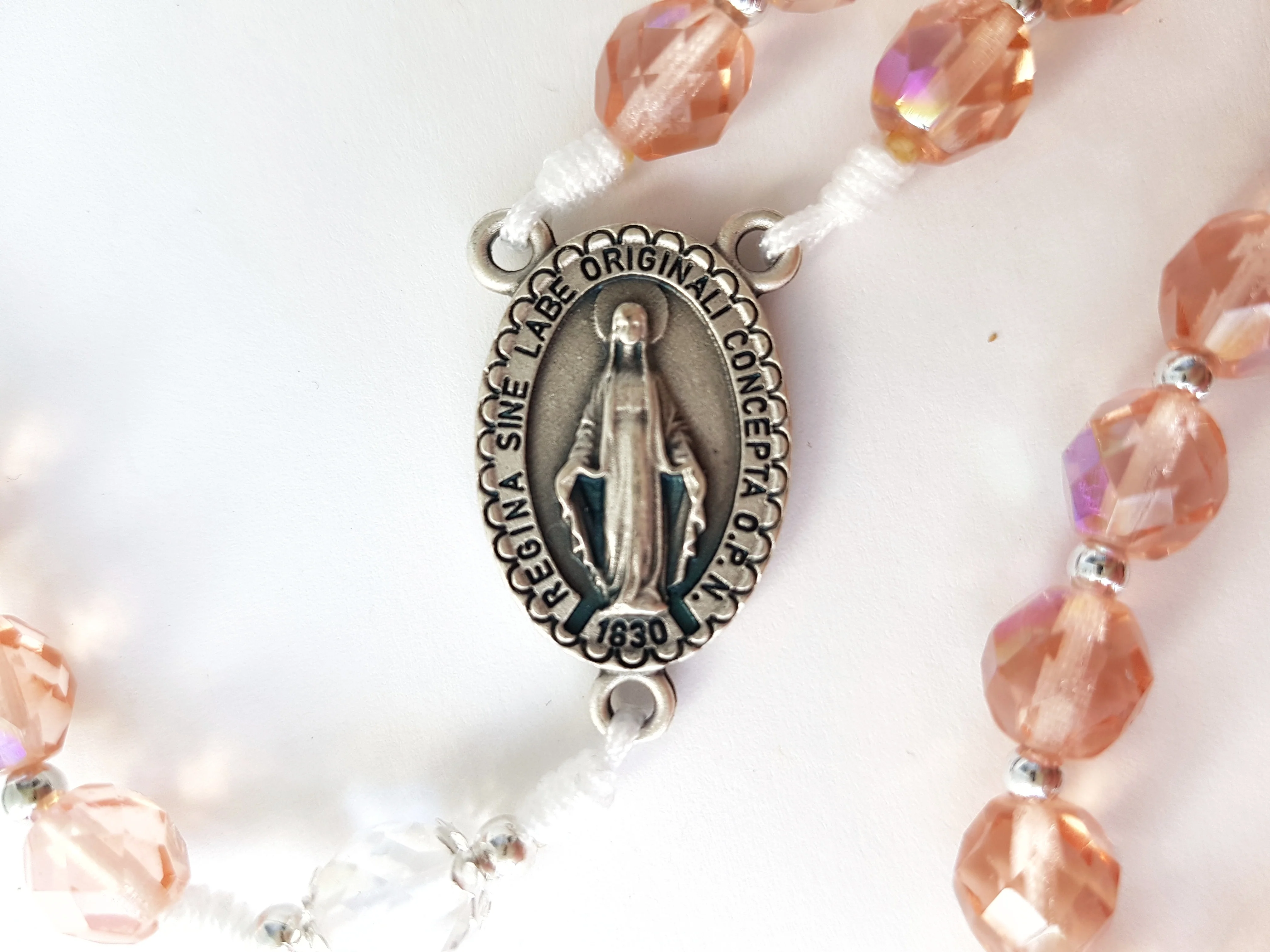 Rosenkranz Glasschliffperlen pfirsich - Image 3