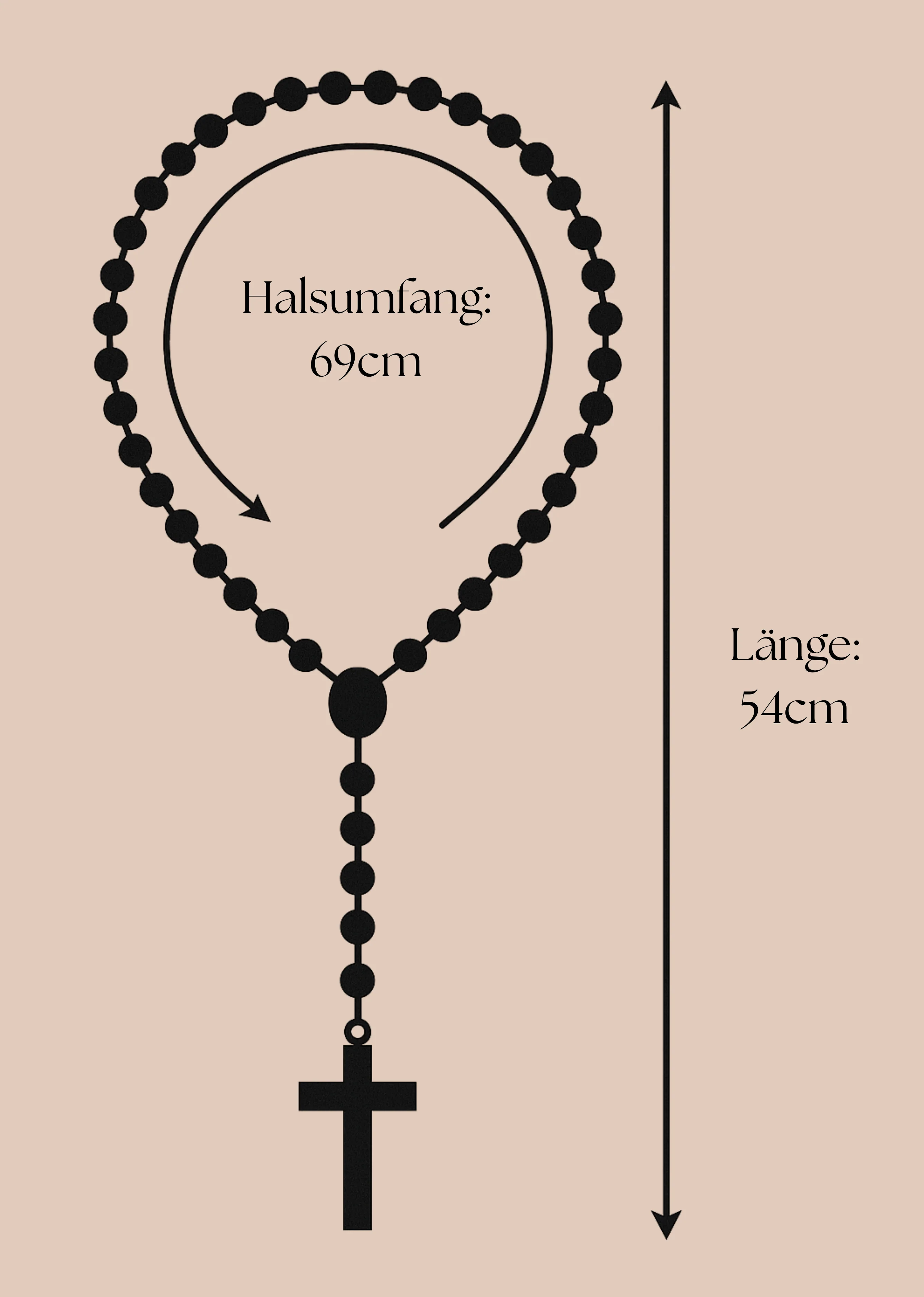 Rosenkranz Lavasteinperlen schwarz/anthrazit - Image 7