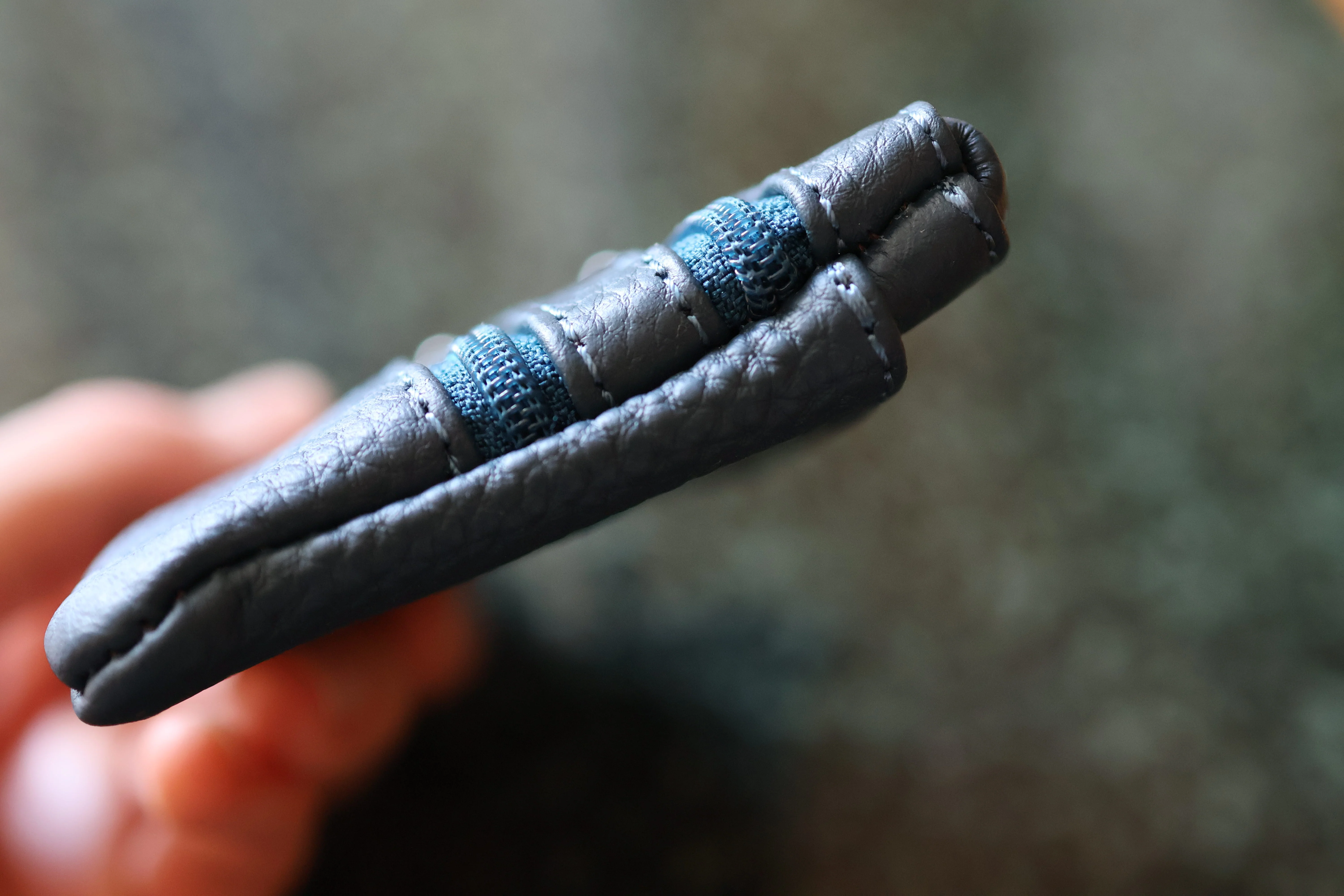 Rosenkranztasche aus Echtleder Dunkelblau - Image 6