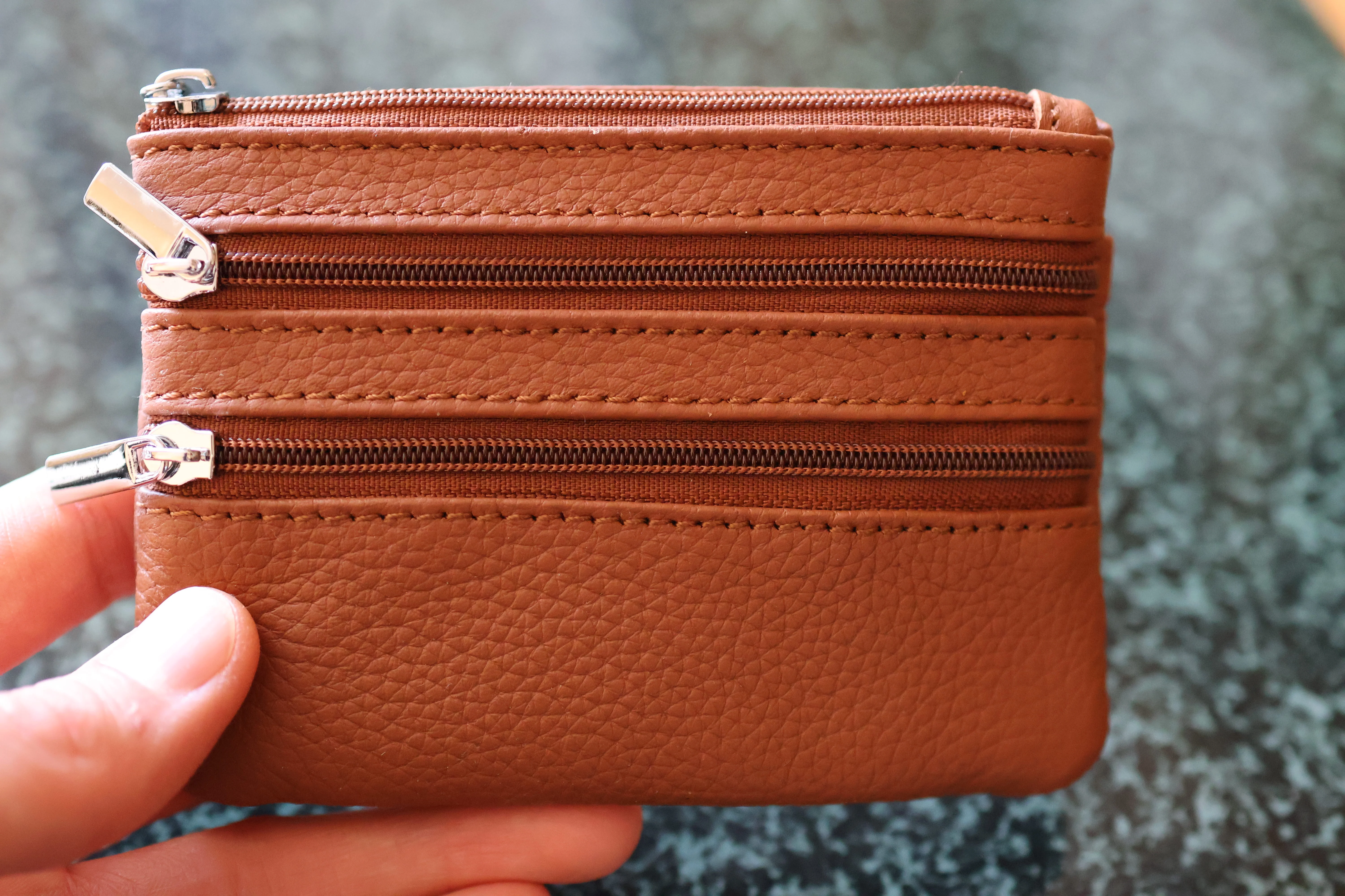 Rosenkranztasche aus Echtleder Hellbraun - Image 3