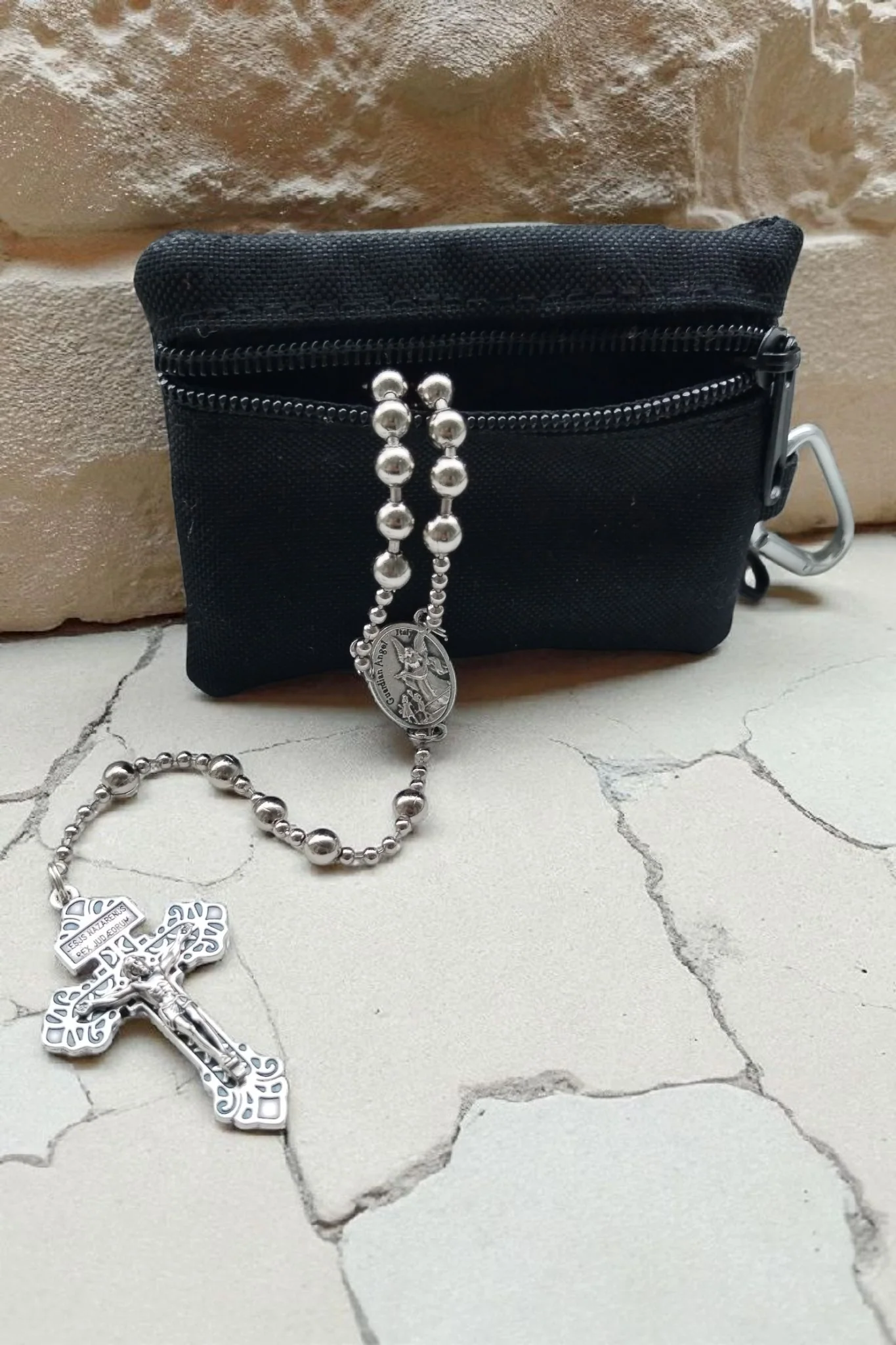 Robuste Rosenkranztasche Schwarz - Image 3