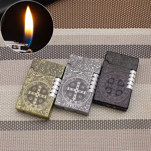 St. Benediktus Feuerzeug gold - Image 6