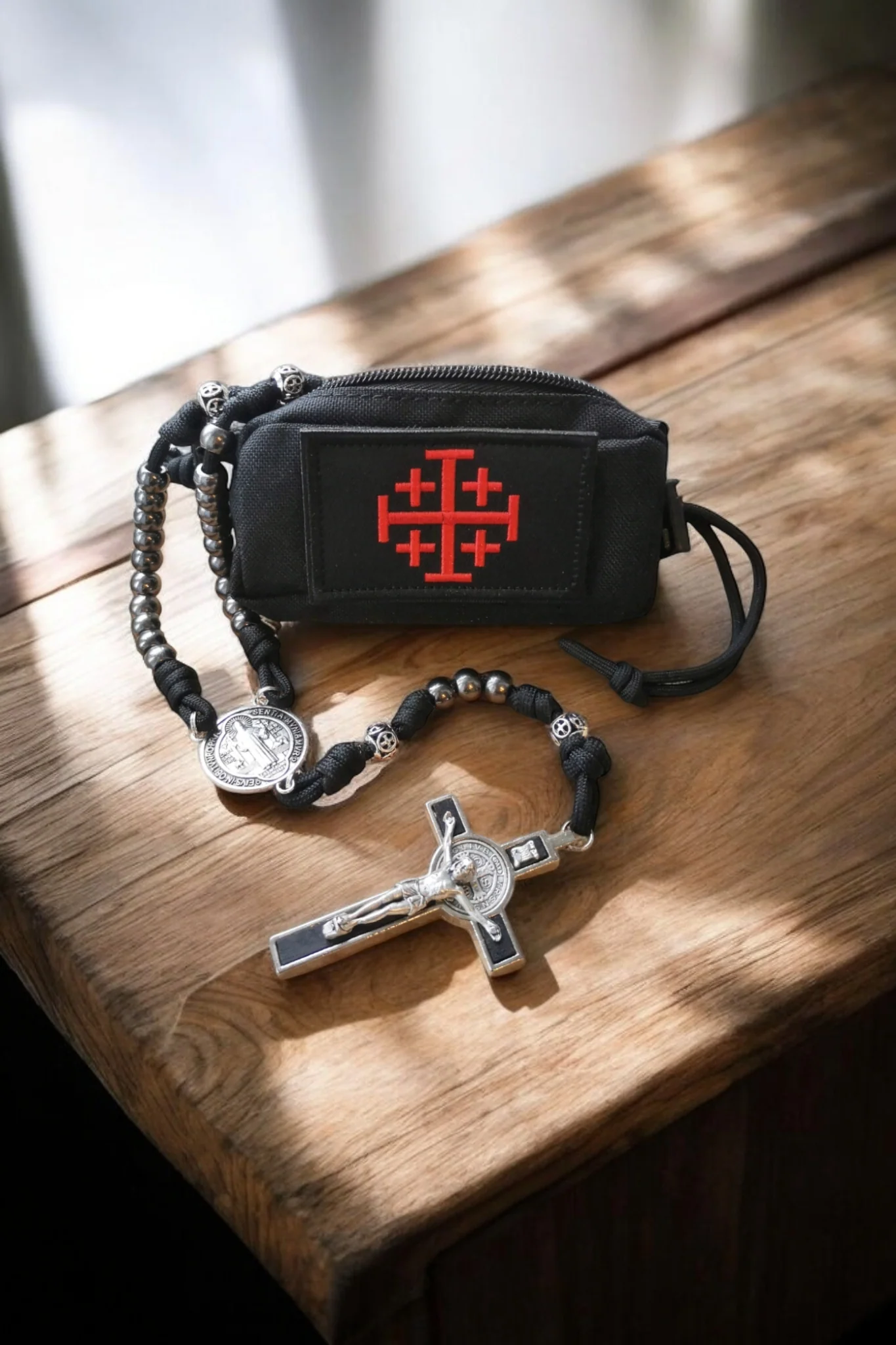 Tasche für Paracord-Rosenkranz Schwarz - Image 3